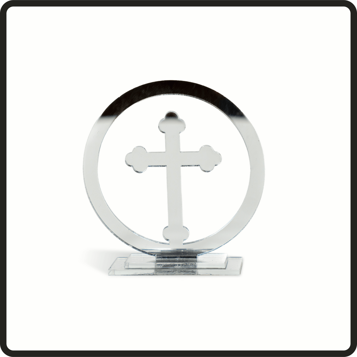 Orthodox free standing personalised acrylic cross