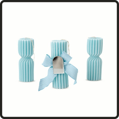 Twisted ribbed candle