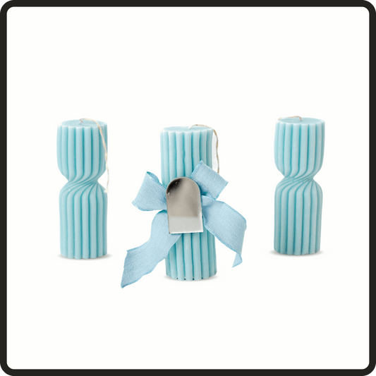 Twisted ribbed candle