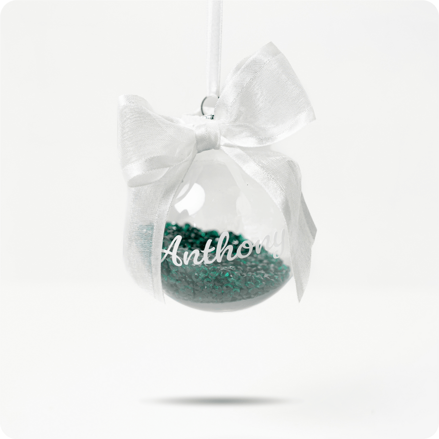Personalised Christmas bauble.